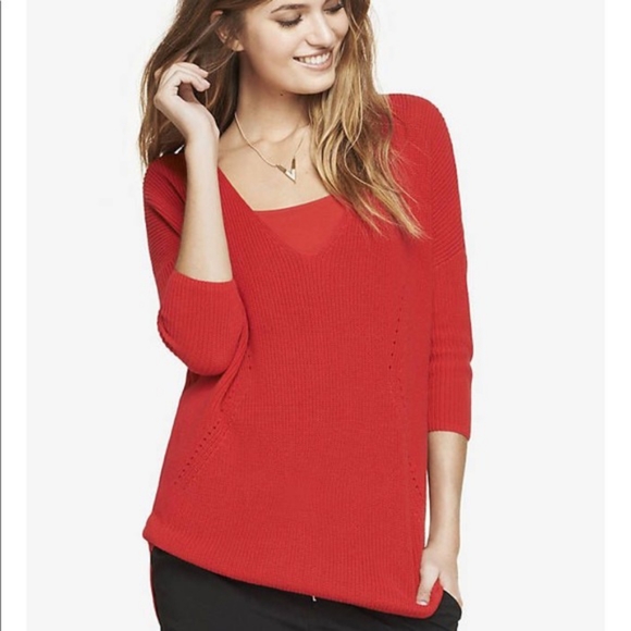 Express Sweaters - Express Red London Tunic Sweater